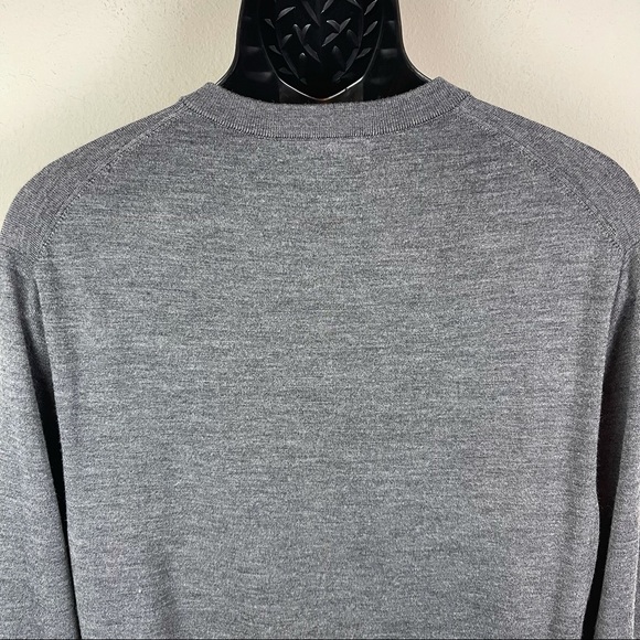 NWT Daniel Cremieux Men Signature V-Neck 100% Merino wool sweater Dark Gray - Picture 5 of 10